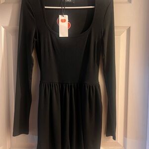 Cider Black Long Sleeve Jumpsuit